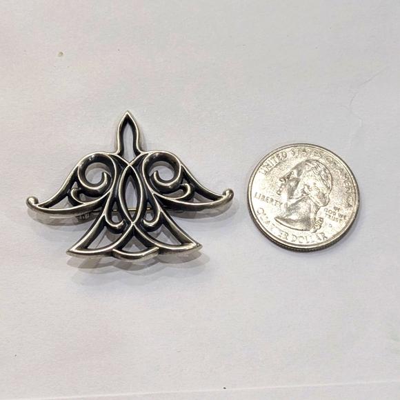 Retired James Avery 925 Sterling Descending Dove Bird  Brooch - Picture 12 of 13